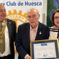 Emocionante homenaje a José Luis Compairé, nuevo Socio de Honor del Rotary Club de Huesca